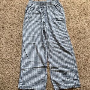 Briggs New York Blue Striped Wide Leg Pants